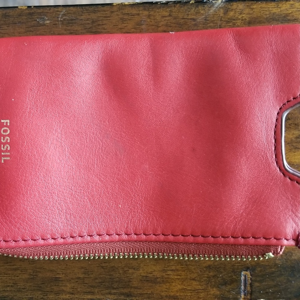 Fossil zipper wallet - pink